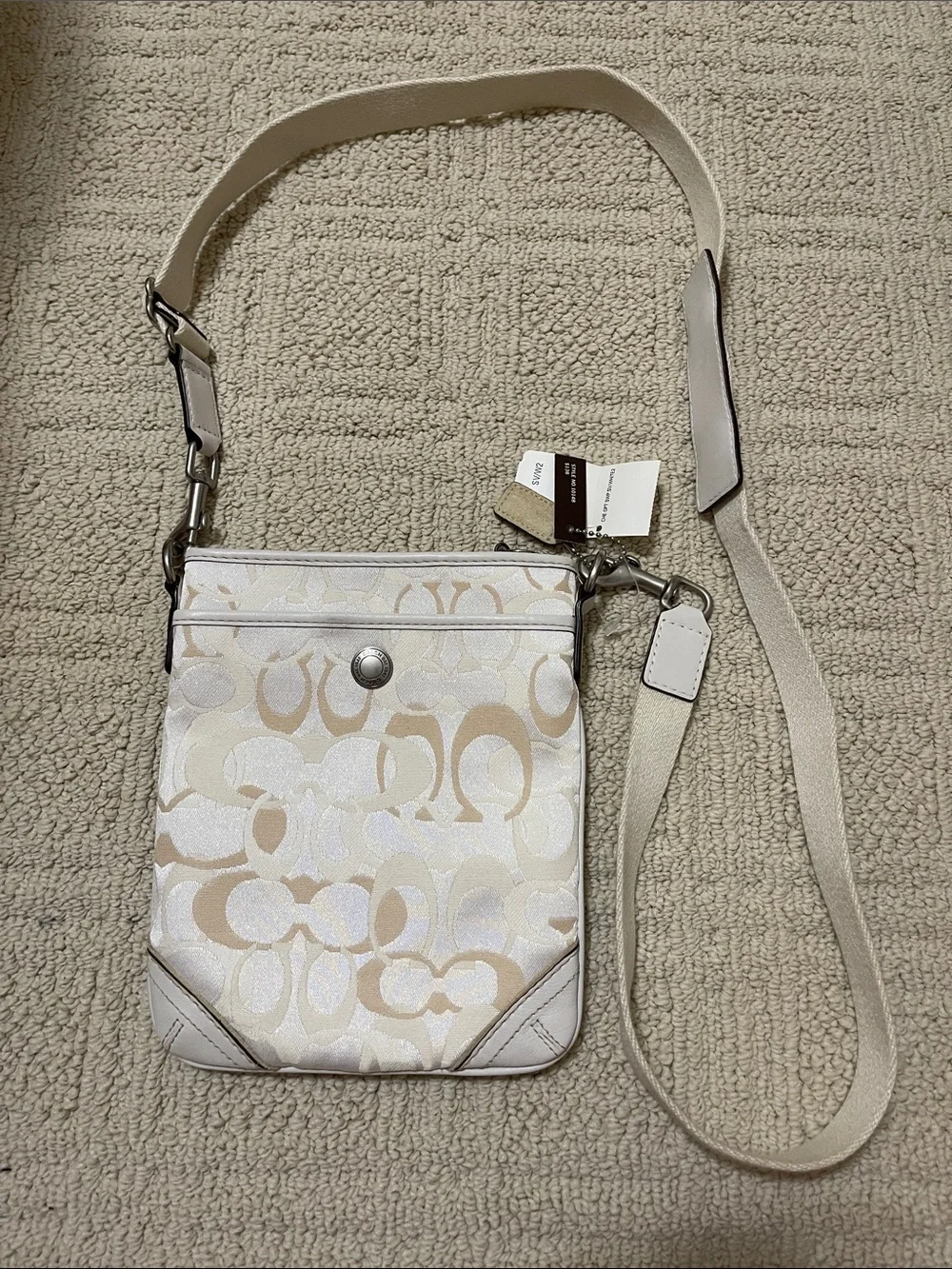 Coach Crème White bag NWT